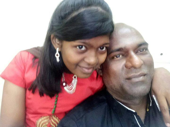 A teenage thalassemia patient with her father — healthy and thriving after treatment at VHS Chennai